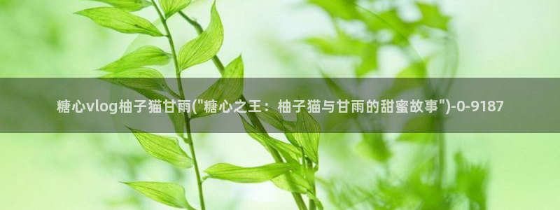 糖心vlog进不去：糖心vlog柚子猫甘