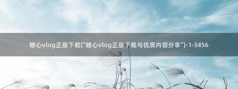 糖心vlog提取码