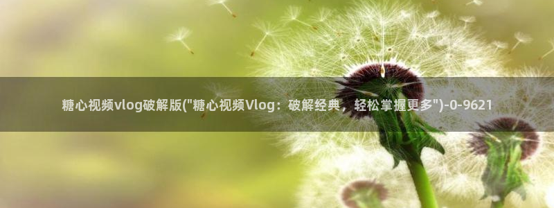 糖心vlog糖伯虎：糖心视频vlog破解版(\