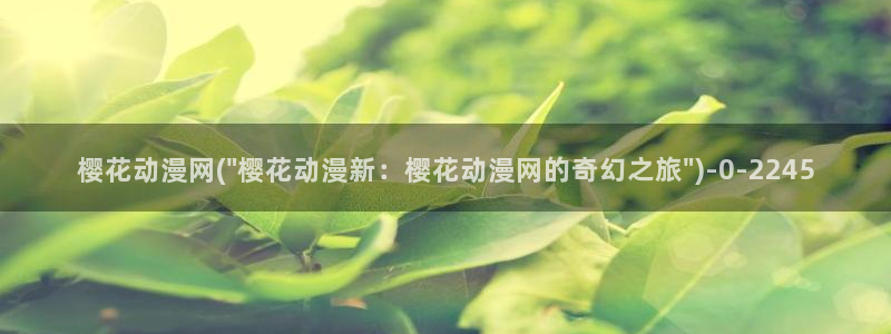动漫推荐